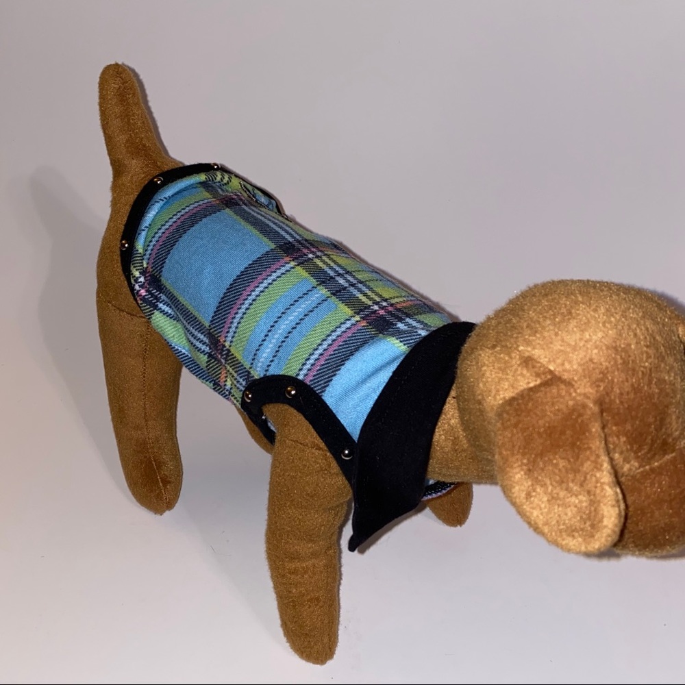 Ruff Ruff Couture Skull Plaid Dog Shirt